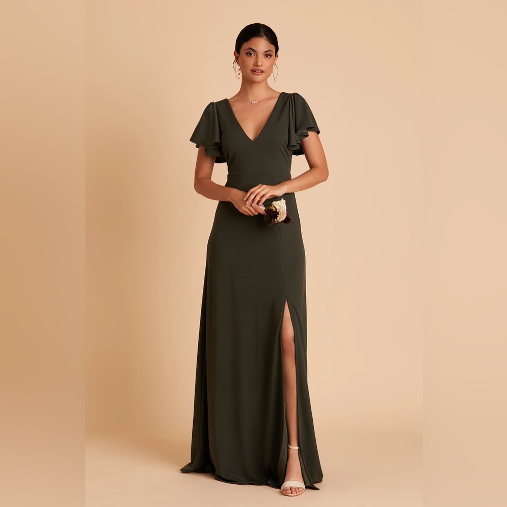 Birdy Grey Olive Maxi Dress Crepe "Hannah"
